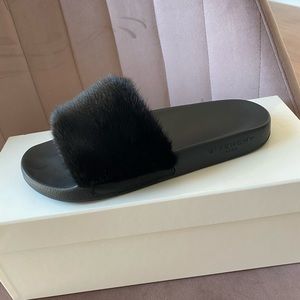 Givenchy Fur Slides